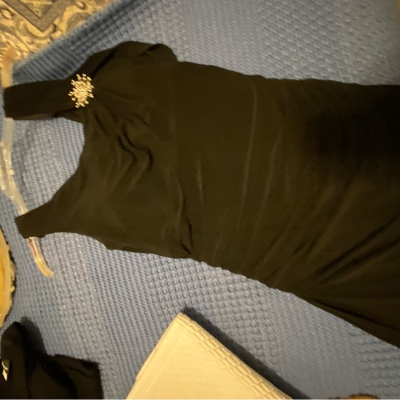 Cachet Black Long Dress size 10 - Picture 2 of 13